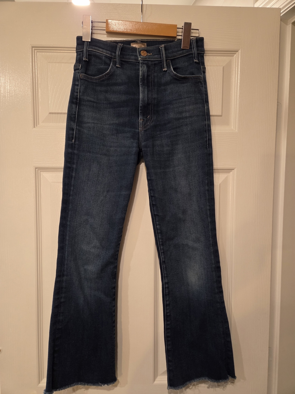 MOTHER The Hustler Ankle Fray Jeans Home Movies Size 25